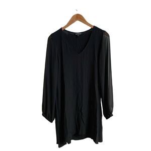 Express sheer sleeve black dress, size M
